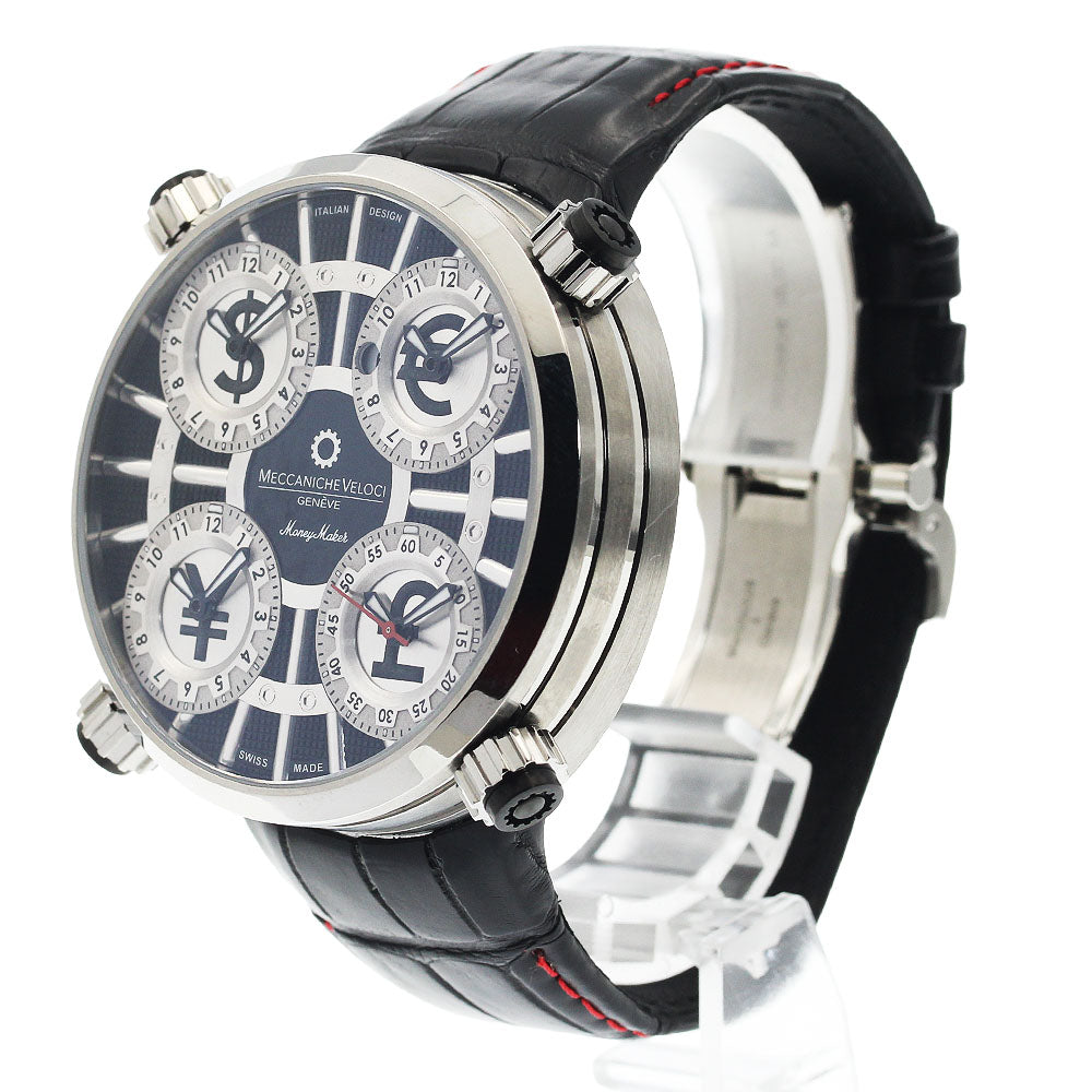 MECCANICHE VELOCI Quattrovalvole Moneymaker Black Date Silver / Black Dial Automatic Men's Watch_936283