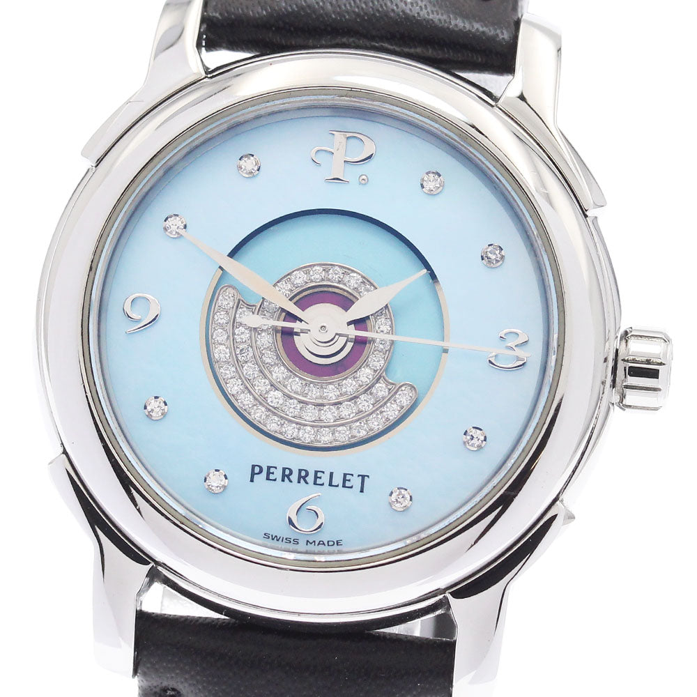 PERRELET Lady Tempest 8P Diamond Double Rotor Blue shell Dial Automatic Ladies Watch_936286