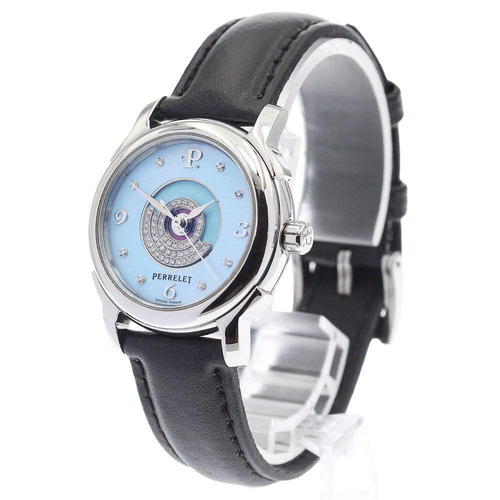 PERRELET Lady Tempest 8P Diamond Double Rotor Blue shell Dial Automatic Ladies Watch_936286