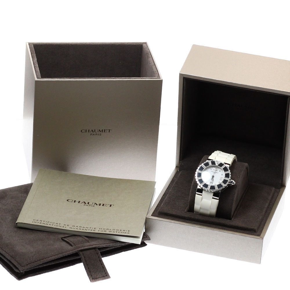 Chaumet Class One MM W0621M-24C date diamond bezel Quartz Ladies Watch_936290