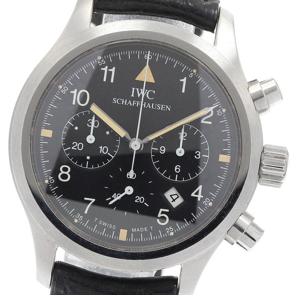 IWC SCHAFFHAUSEN Freeger IW374101 Chronograph black Dial Quartz Men's_936310