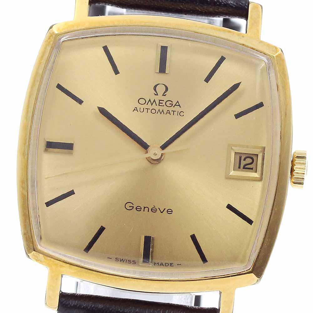 OMEGA Geneve 162.010 Square cal.565 Gold Dial Automatic Men's Watch_936337