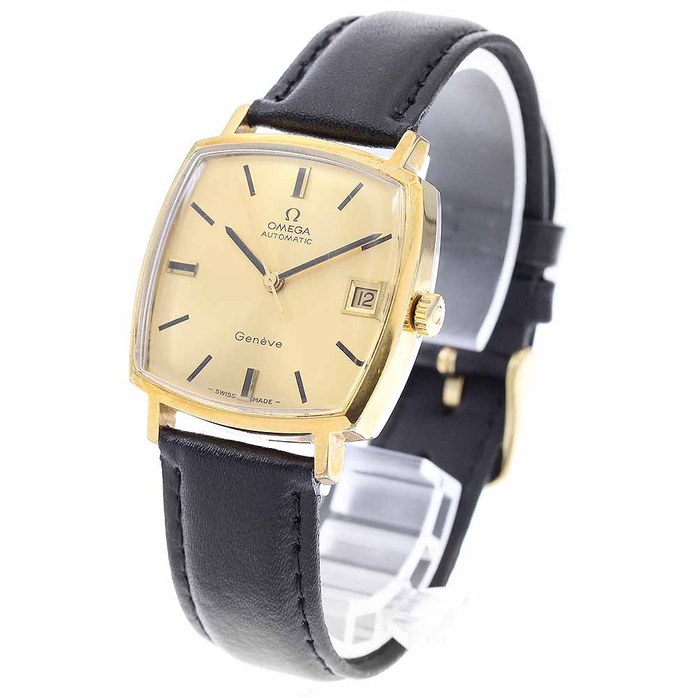OMEGA Geneve 162.010 Square cal.565 Gold Dial Automatic Men's Watch_936337