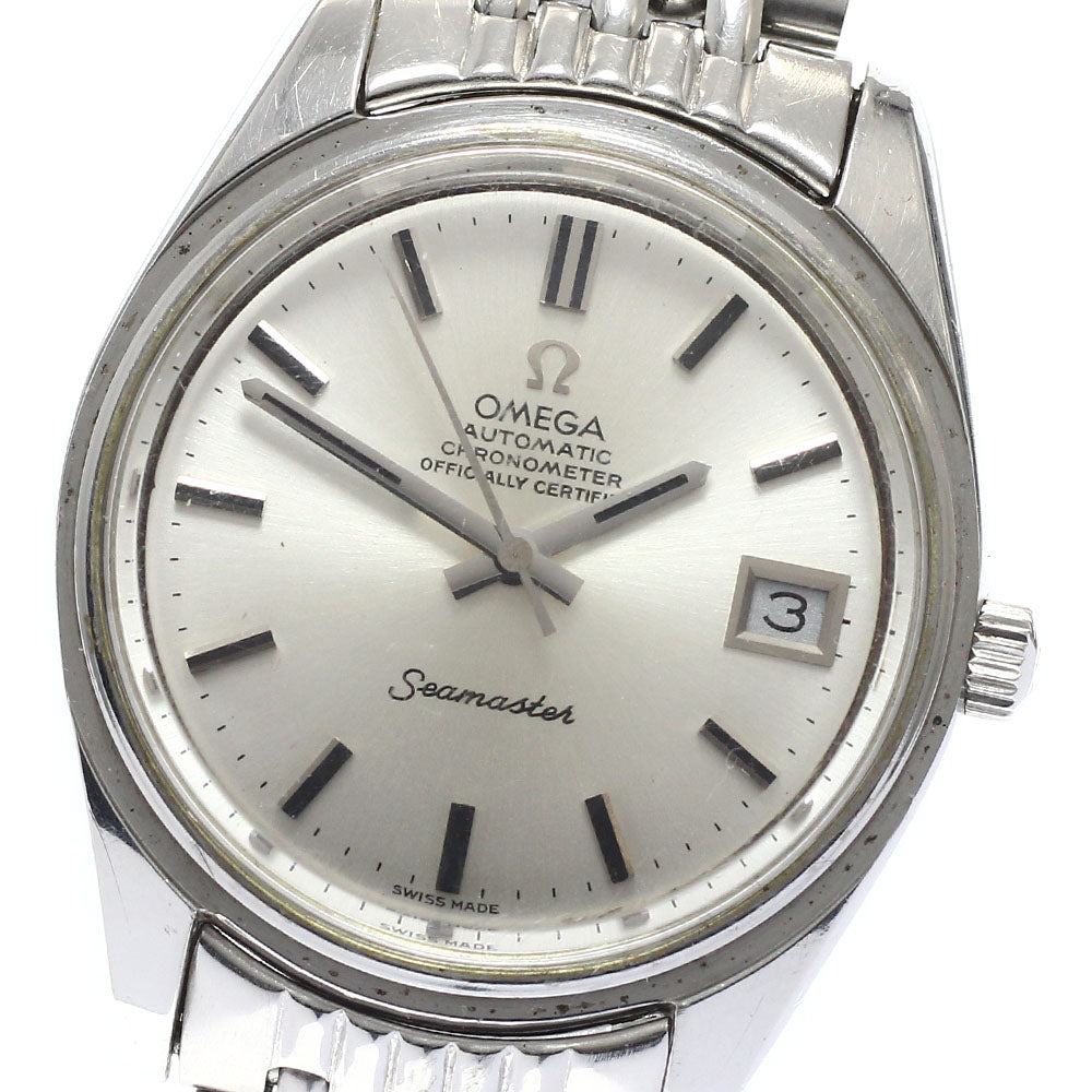 OMEGA Seamaster 168.0061 Rice Bracelet Date Cal.1011 Silver Dial Automatic Men's Watch_936357