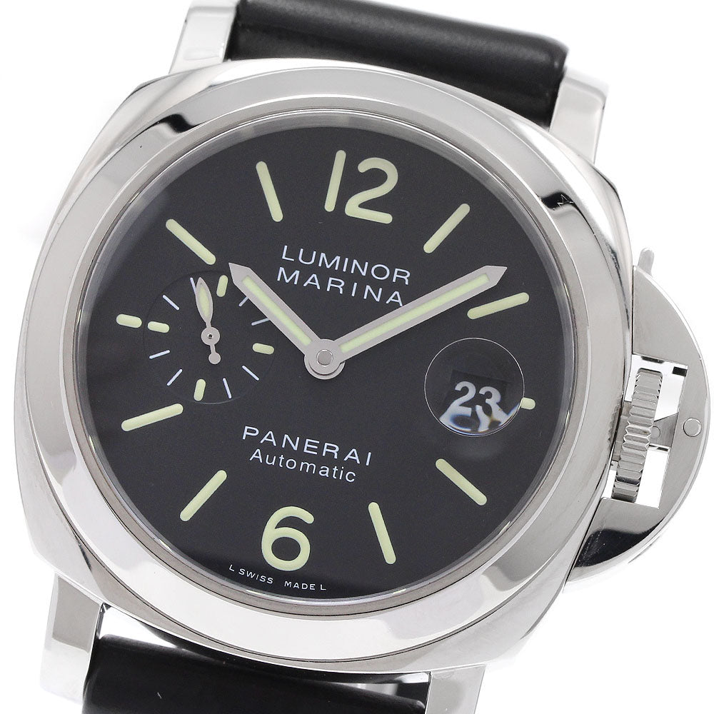 PANERAI Luminor Marina PAM00104 Small Second Date black Dial Automatic Men's Watch_936386