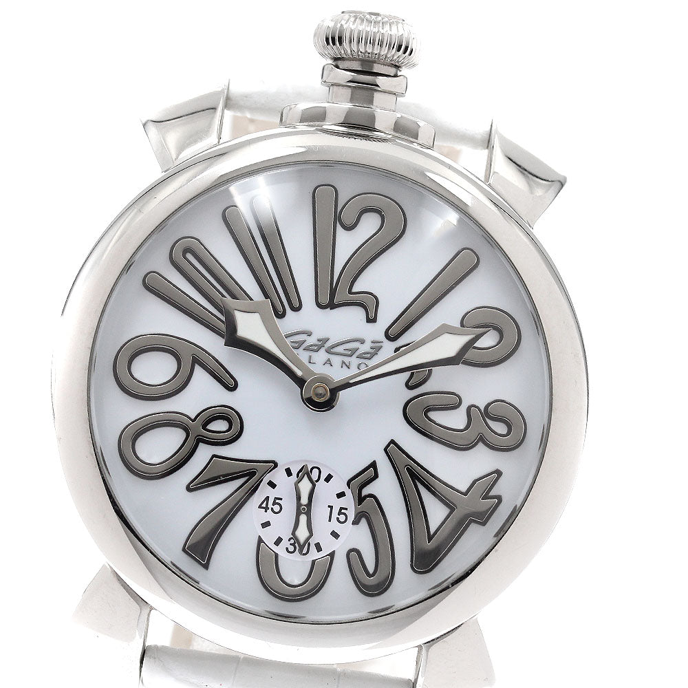 GaGa MILANO Manuale48 5010.10S Small seconds white Dial Hand Winding Men's Watch_936387