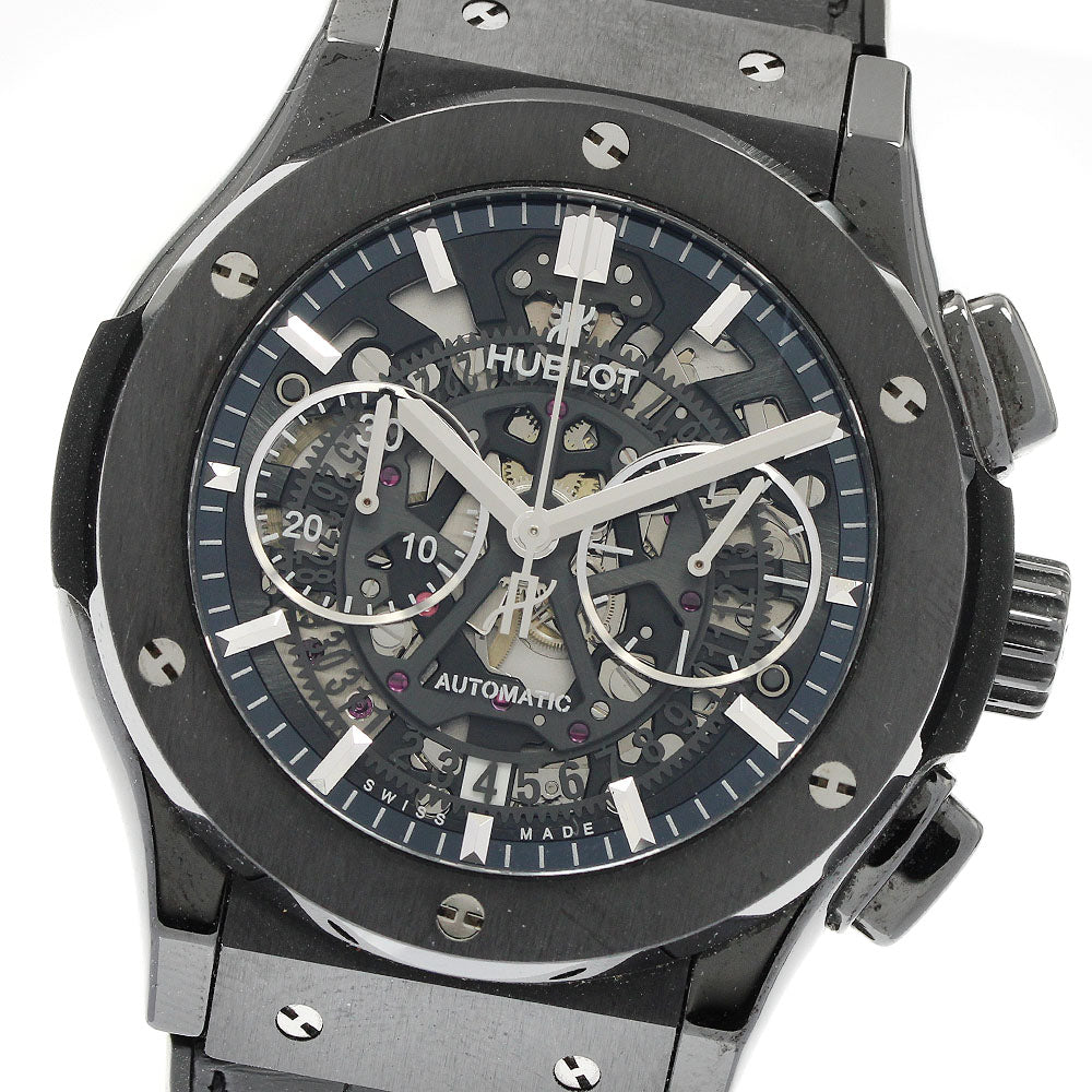 HUBLOT Classic Fusion Aero Black Magic 525.CM.0170.RX Chronograph Date skeleton Dial Automatic Men's Watch_936421