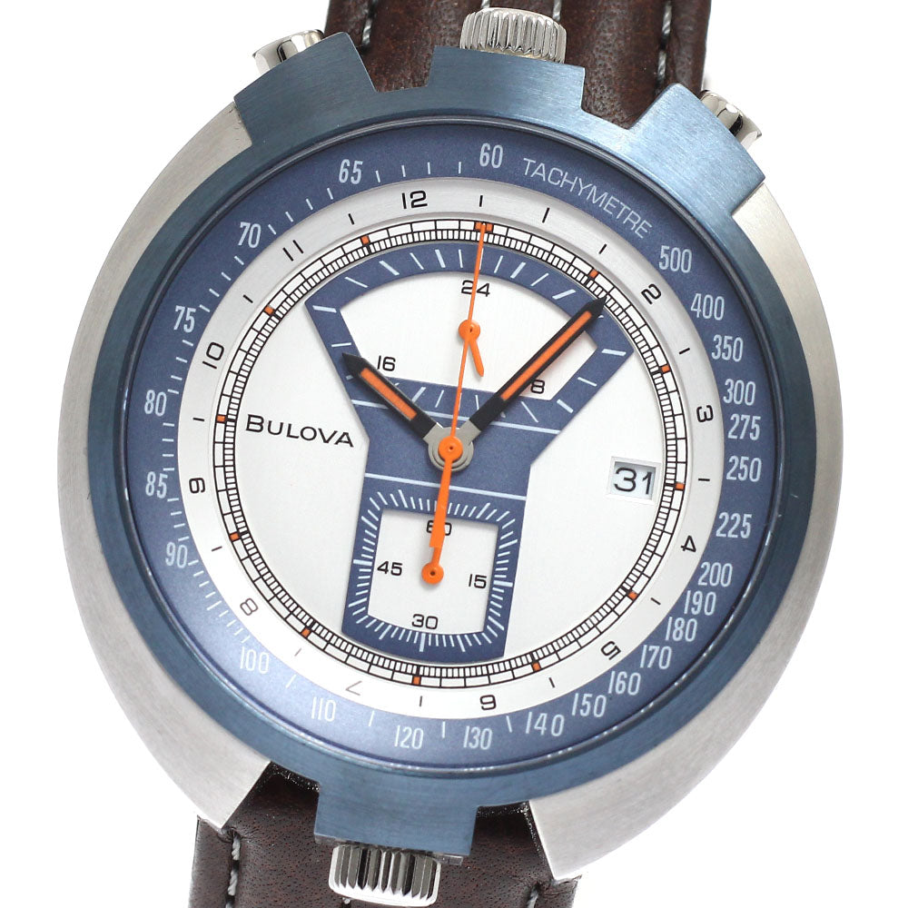 BULOVA Parking meter 98B390 Silver / navy Dial Quartz Men's Watch_936632