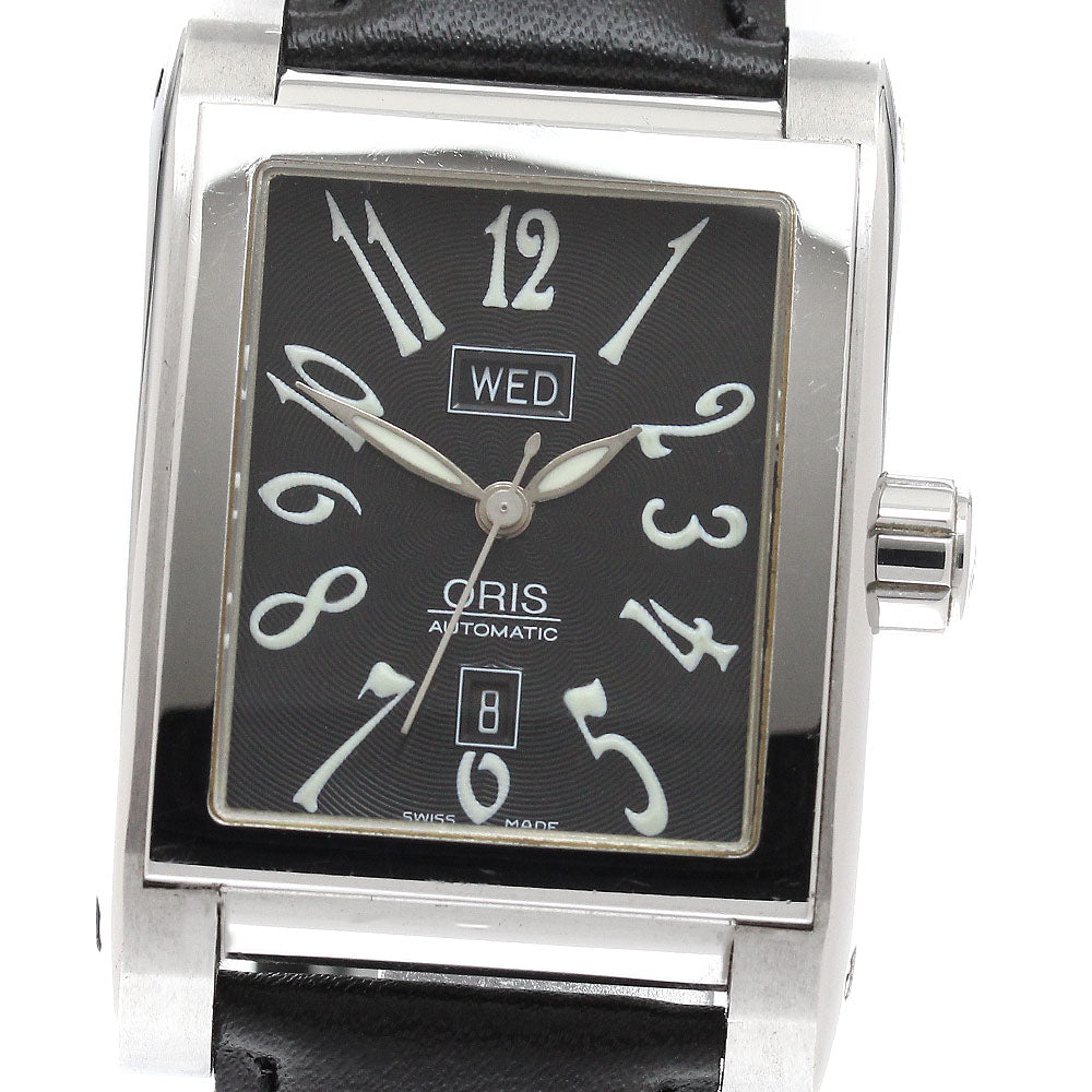 ORIS Rectangle 7525 Day date black Dial Automatic Men's Watch_936663