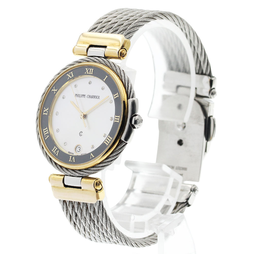 CHARRIOL Celtic Date White shell Dial Quartz Men's Watch_936704