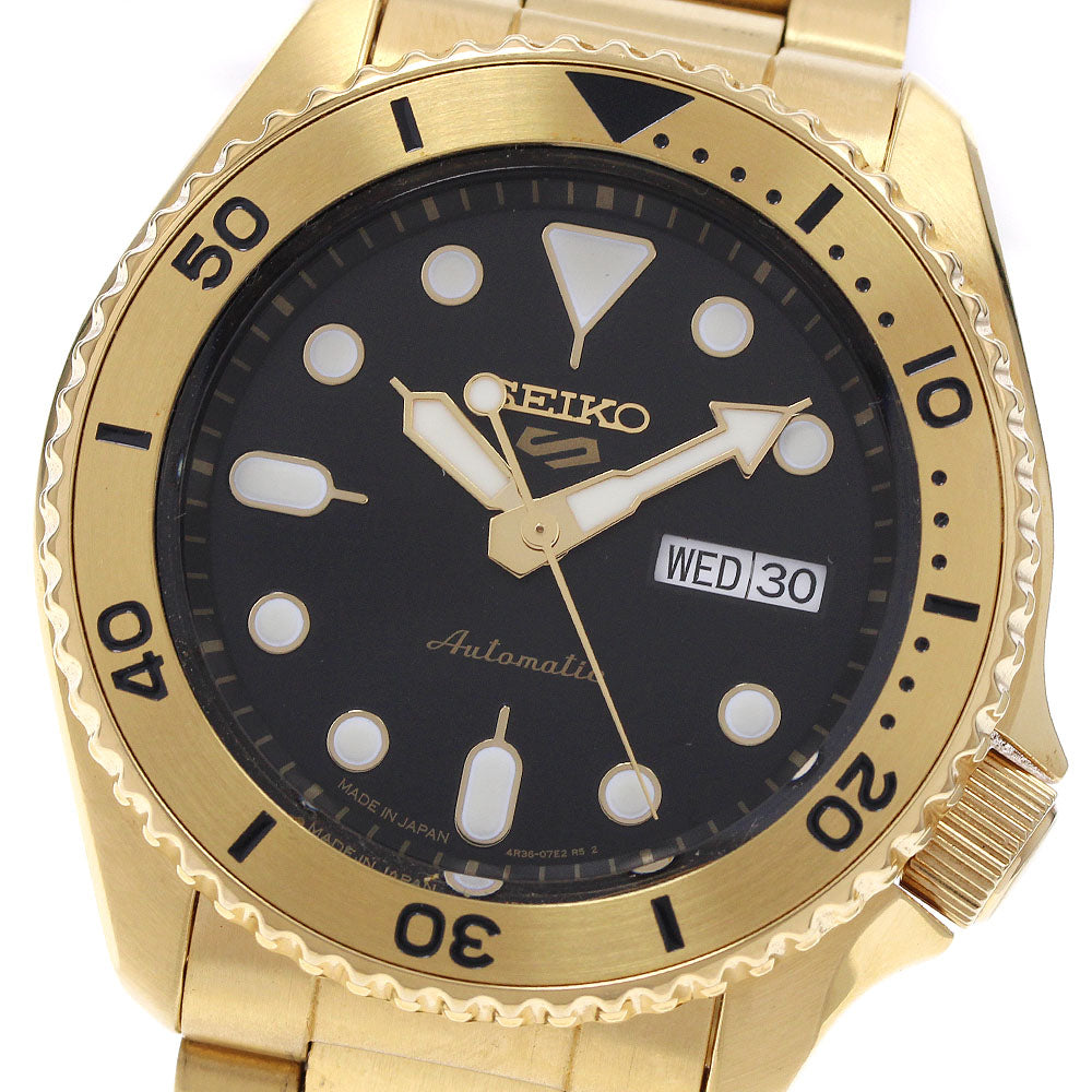 SEIKO 5 sports SRPK18/4R36-15G0 Day date black Dial Automatic Men's Watch_937027