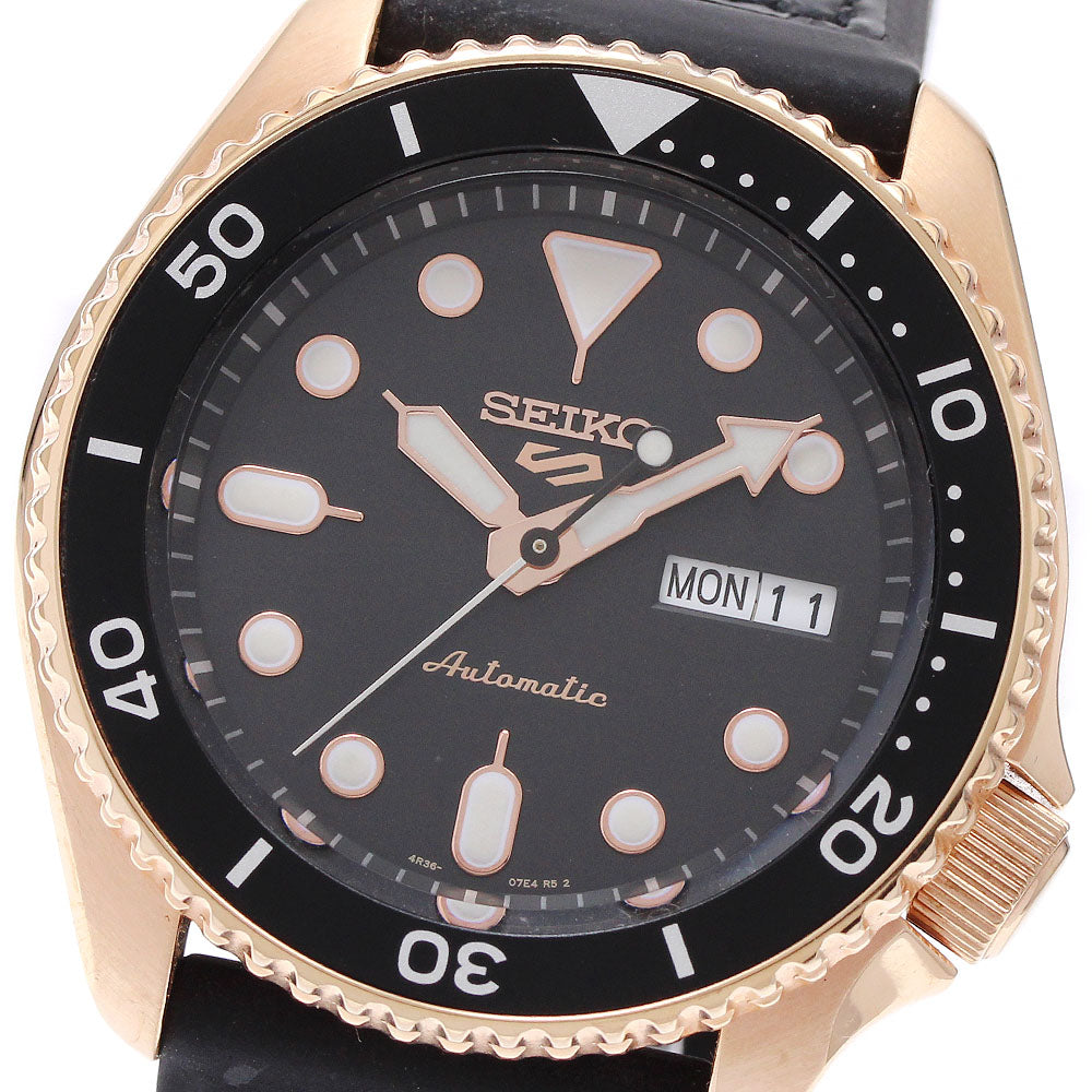 SEIKO 5 sports 4R36-07G0 Day date black Dial Automatic Men's Watch_937051