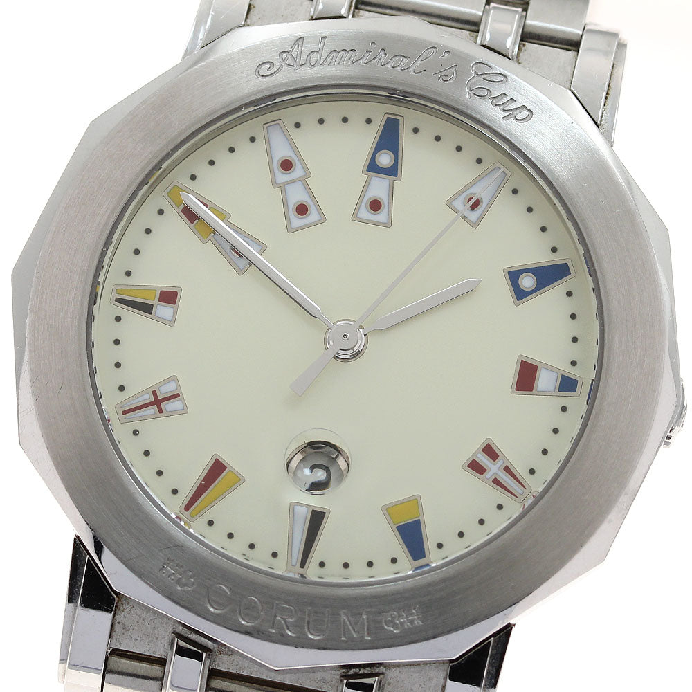 CORUM Admirals cup 99.430.20 V585 Date beige Dial Quartz Men's Watch_937093