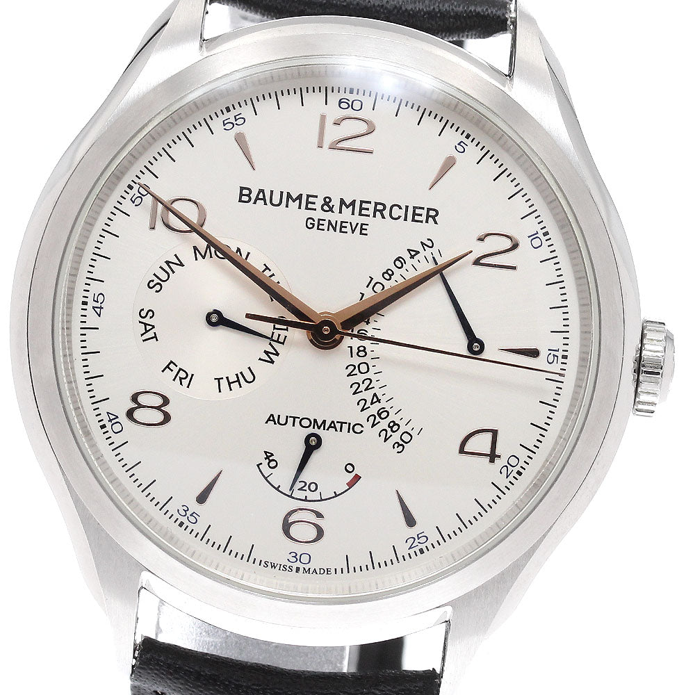 Baume & Mercier Clifton MOA10149 Retrograde Silver Dial Automatic Men's_937411