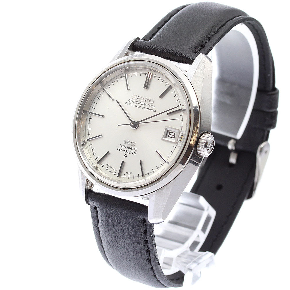 SEIKO King Seiko 5625-7041 Hi-beat Date Silver Dial Automatic Men's Watch_937431