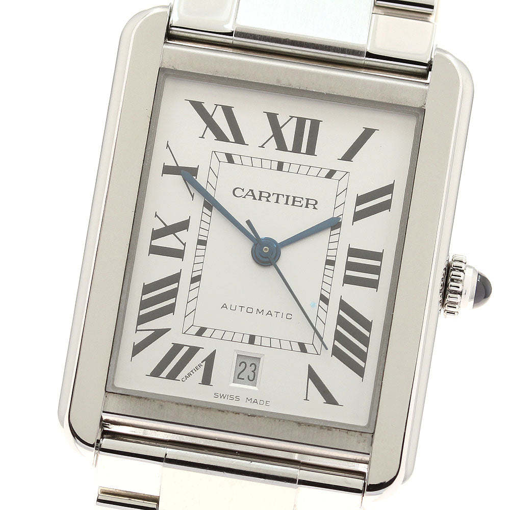 CARTIER Tank solo XL W5200028 Date Silver Dial Automatic Men's Watch_937446