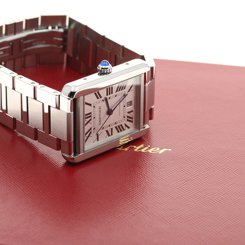 CARTIER Tank solo XL W5200028 Date Silver Dial Automatic Men's Watch_937446