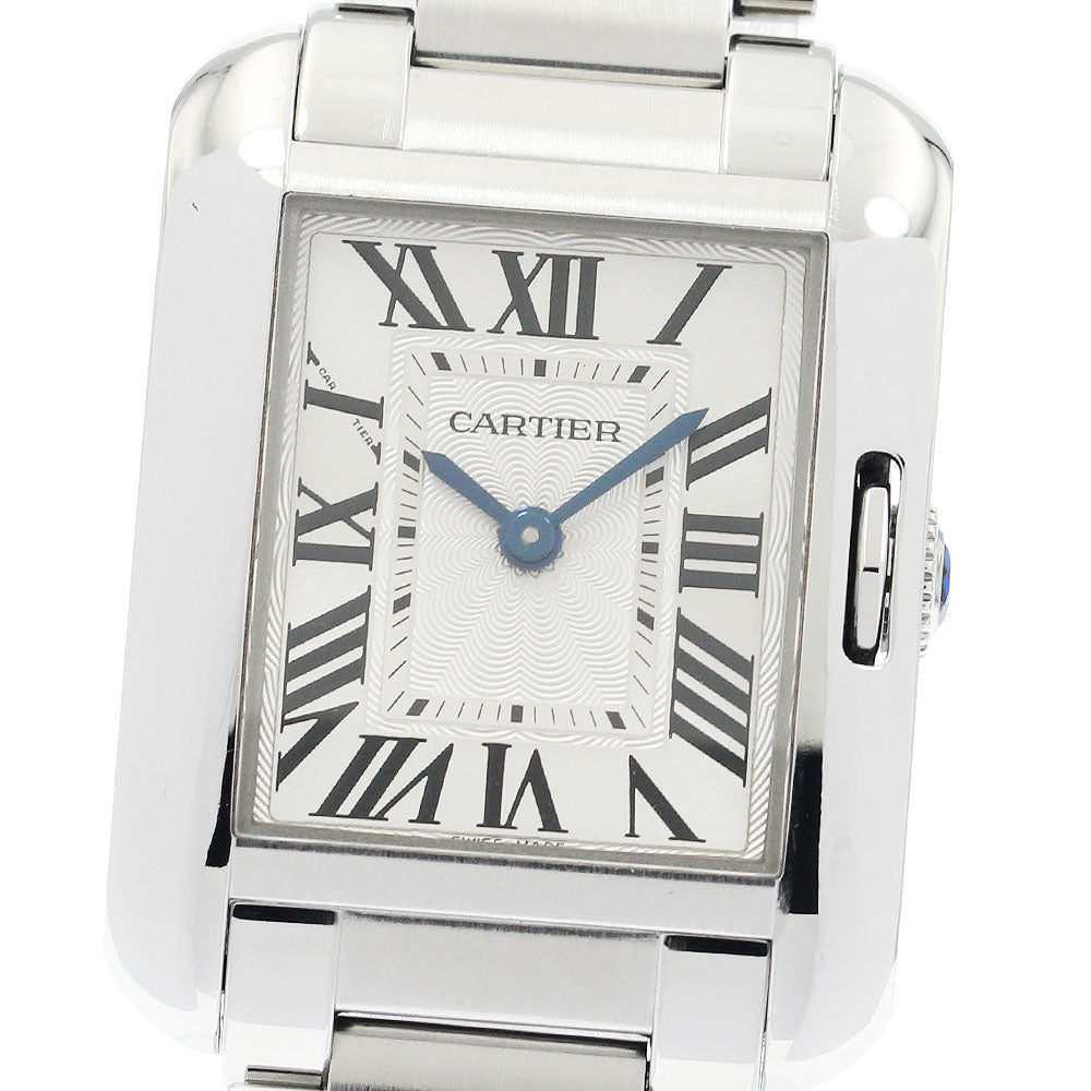 CARTIER Tank Anglaze SM W5310022 Silver Dial Quartz Ladies Watch_937464