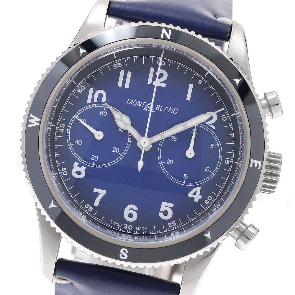 MONTBLANC 1858 Automatic chronograph 126912 Blue Dial Men's Watch_937472