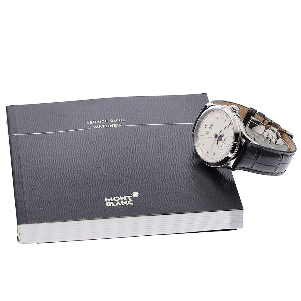 MONTBLANC Heritage Chronometry Quantieme Complete 112538 Silver Dial Automatic Men's Watch_937485