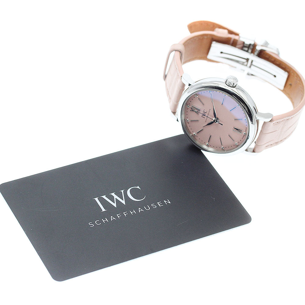 IWC SCHAFFHAUSEN Portofino Automatic 34 IW357417 12P diamond pink Dial Automatic Ladies Watch_937487