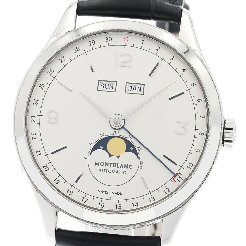 MONTBLANC Heritage Chronometry Quantieme Complete 112538 Silver Dial Automatic Men's Watch_937489