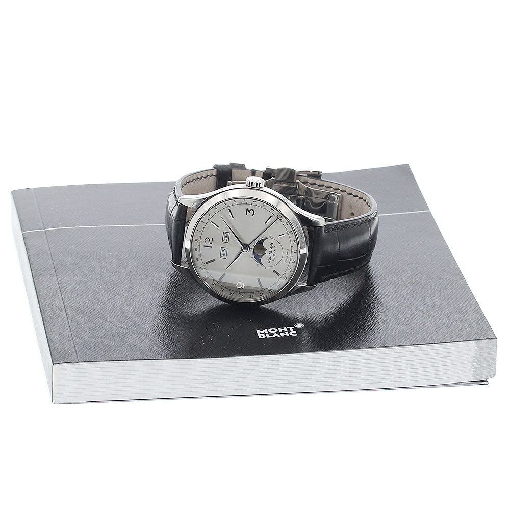 MONTBLANC Heritage Chronometry Quantieme Complete 112538 Silver Dial Automatic Men's Watch_937489