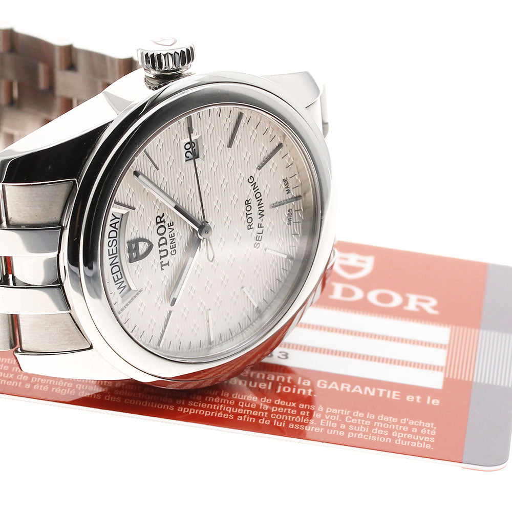 TUDOR Glamour 56000 Date day Silver Dial Automatic Men's Watch_937493