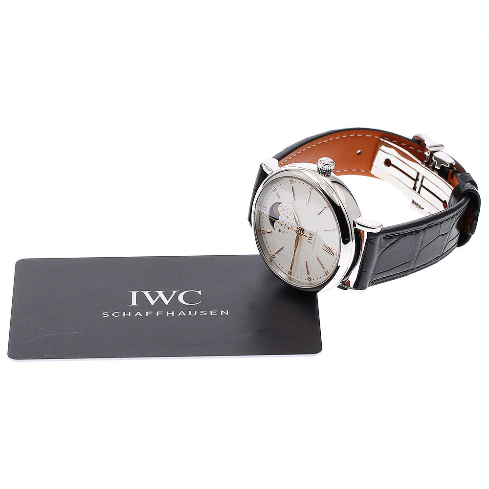 IWC SCHAFFHAUSEN Portofino IW459011 Moon Phase 12P Diamond AT Men's Watch_937494