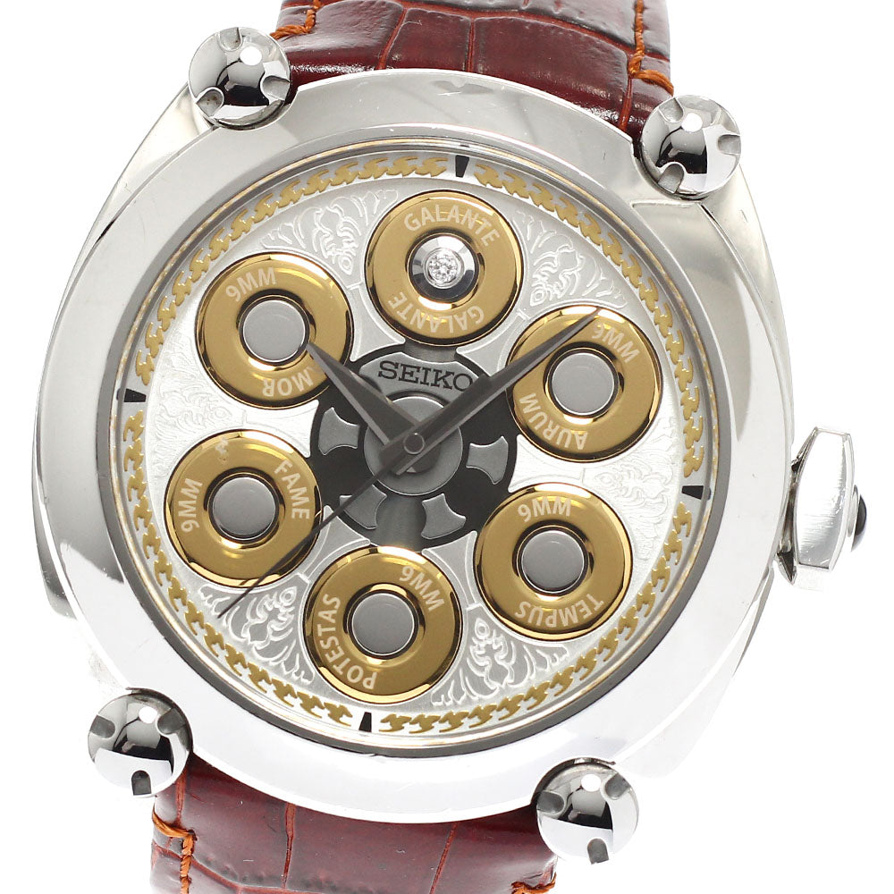 SEIKO Galante mechanical SBLL025/8L38-00M0 Peacemaker Silver / Gold Dial Automatic Men's Watch_937510