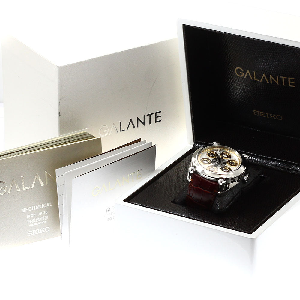 SEIKO Galante mechanical SBLL025/8L38-00M0 Peacemaker Silver / Gold Dial Automatic Men's Watch_937510