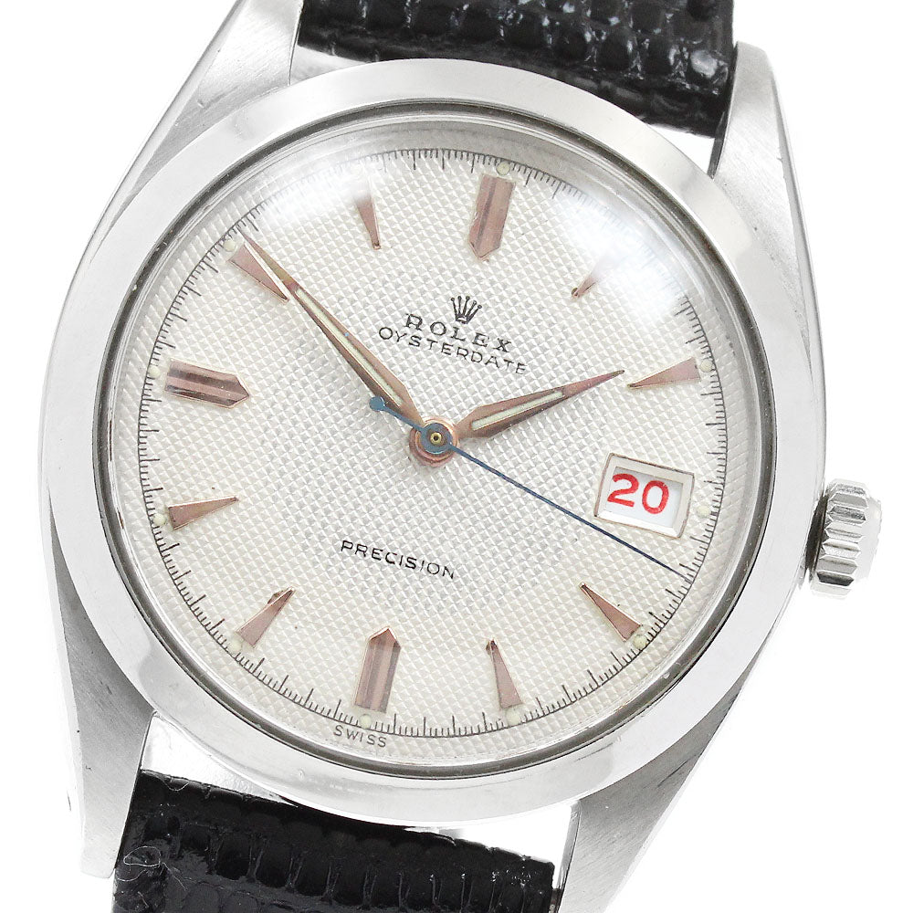 ROLEX Oyster Date Precision 6494 Cal.1210 Silver Dial Hand Winding Men's Watch_937521