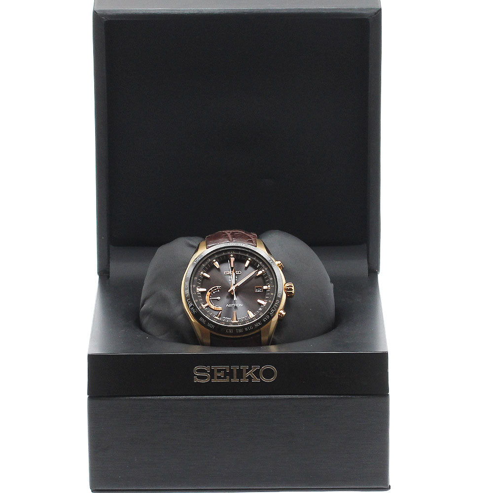 SEIKO Astron SBXB096/8X22-0AG0-2 Date Brown Dial Solar Powered Radio Men's Watch_937531