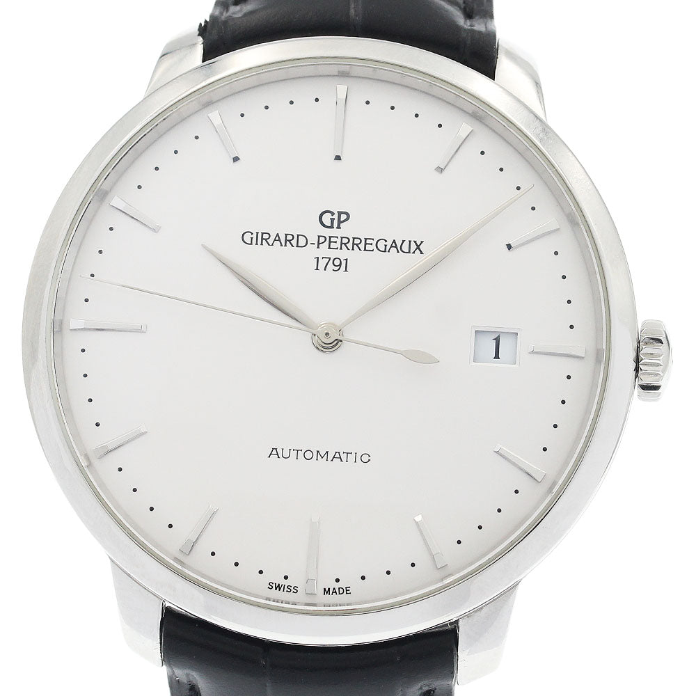 GIRARD PERREGAUX 1966 49551 Date Silver Dial Automatic Men's Watch_937865