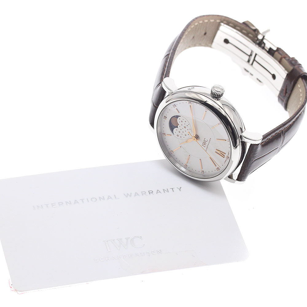 IWC SCHAFFHAUSEN Portofino IW459011 Moon Phase 12P Diamond Silver Dial Automatic Men's Watch_937905