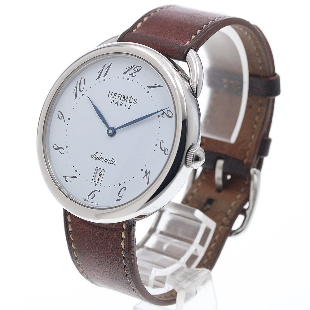 HERMES Arceau AR4.810 Date white Dial Automatic Men's Watch_937961