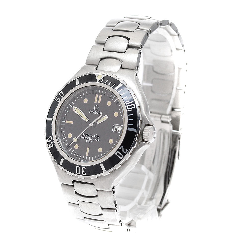 OMEGA Seamaster200m Date Black Dial Quartz Men's Watch_937974