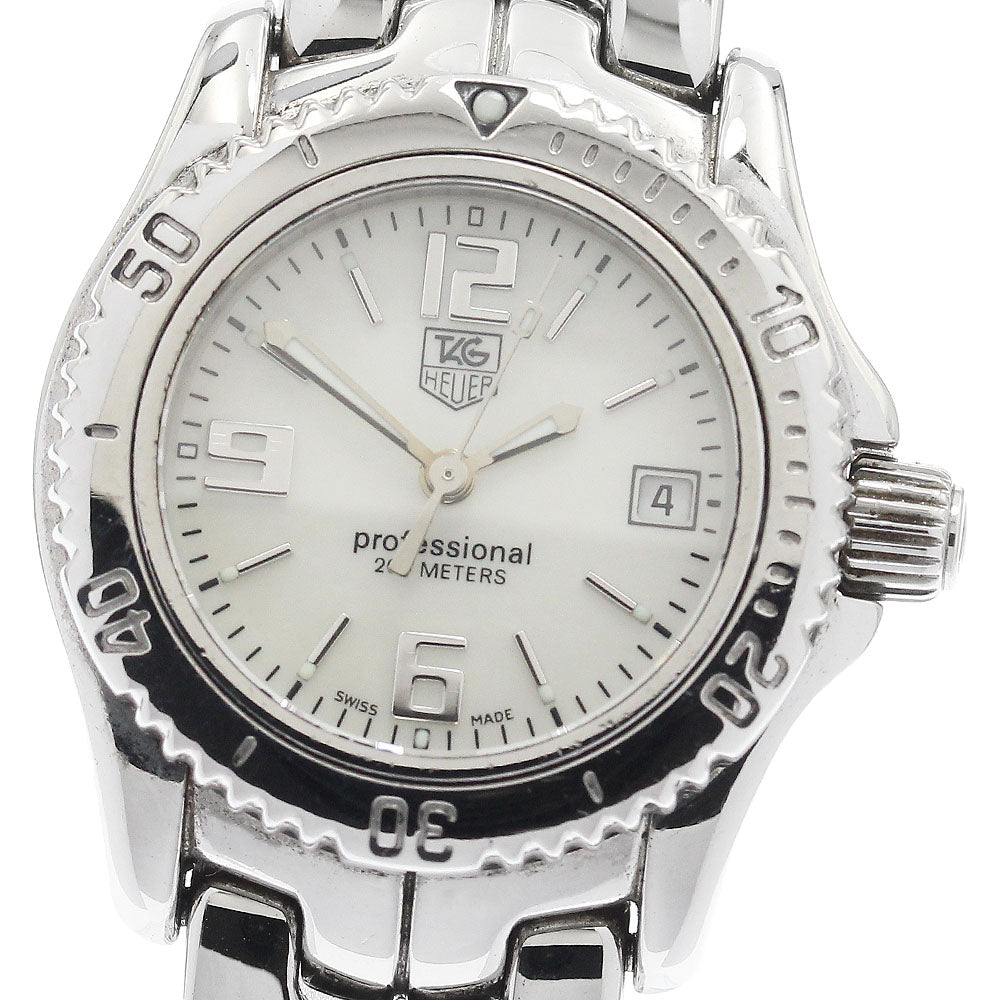 TAG HEUER Link WT141A Date White shell Dial Quartz Ladies Watch_937975