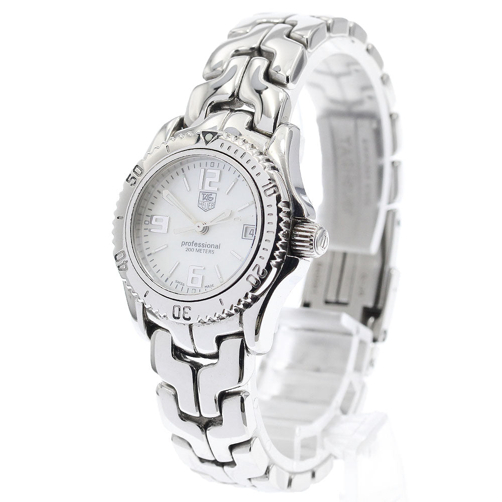 TAG HEUER Link WT141A Date White shell Dial Quartz Ladies Watch_937975