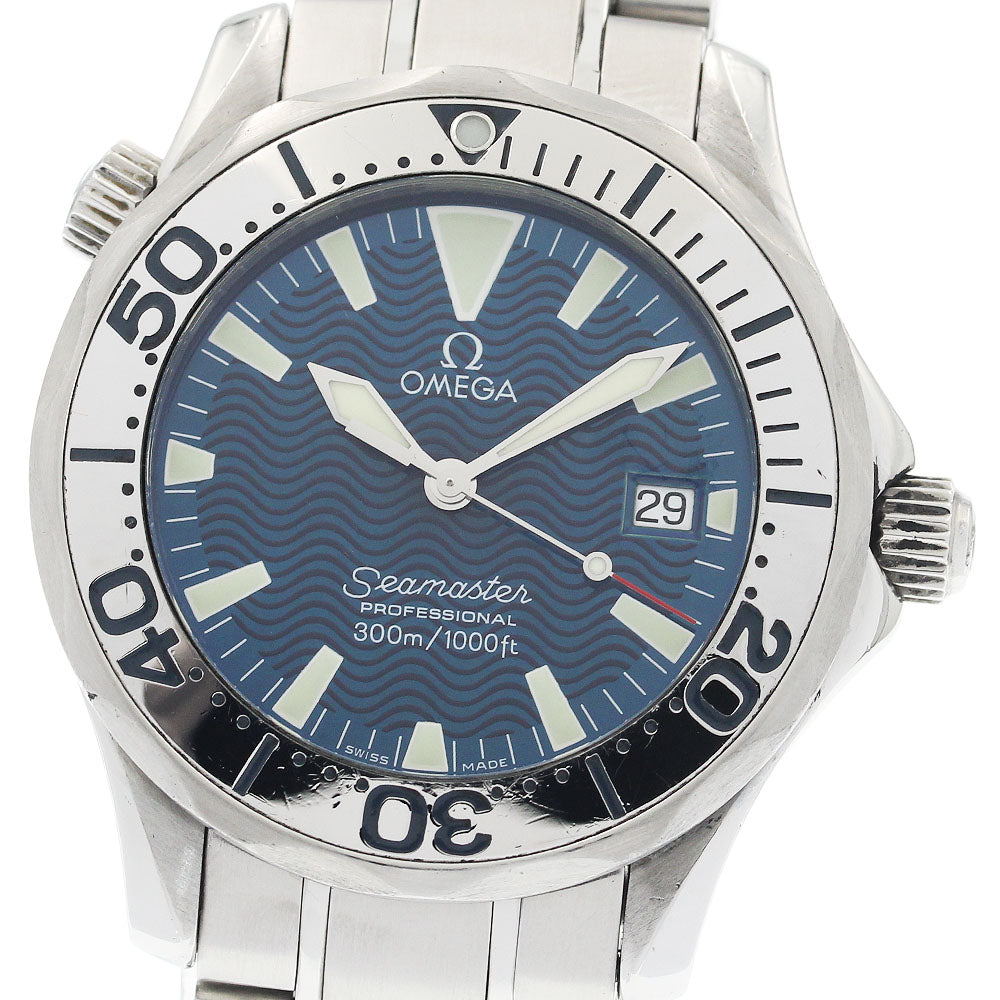 OMEGA Seamaster300 2253.80 Date blue Dial Quartz Boy's Watch_937979