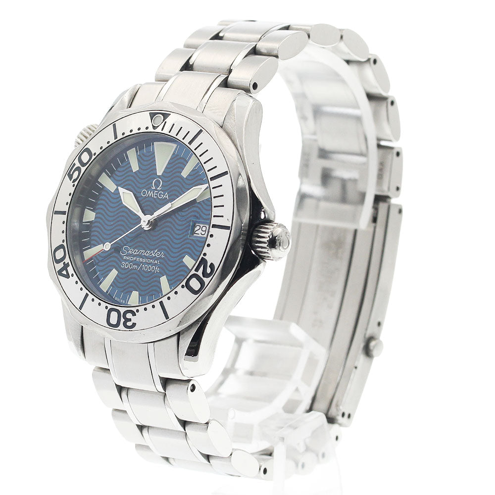 OMEGA Seamaster300 2253.80 Date blue Dial Quartz Boy's Watch_937979
