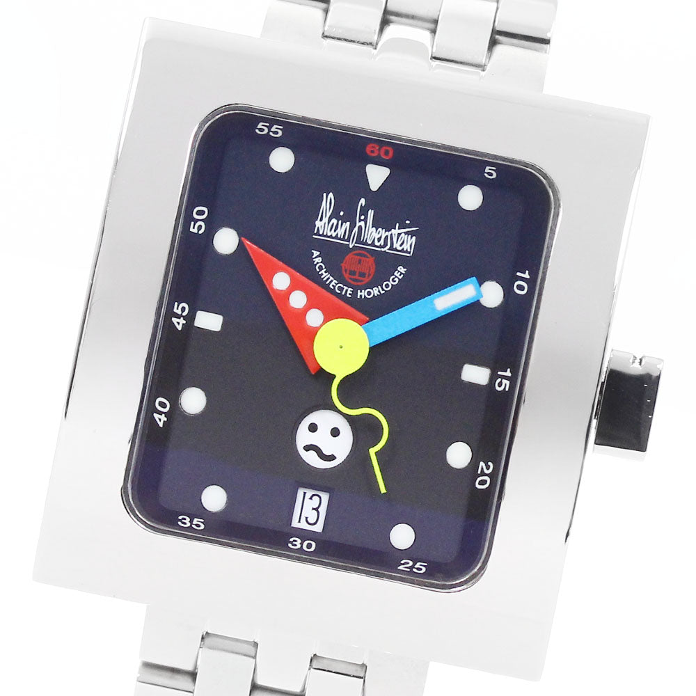 Alain Silberstein Pave Smile Day VS11 Date Black Dial Automatic Men's _937987