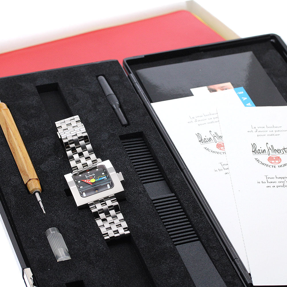 Alain Silberstein Pave Smile Day VS11 Date Black Dial Automatic Men's _937987