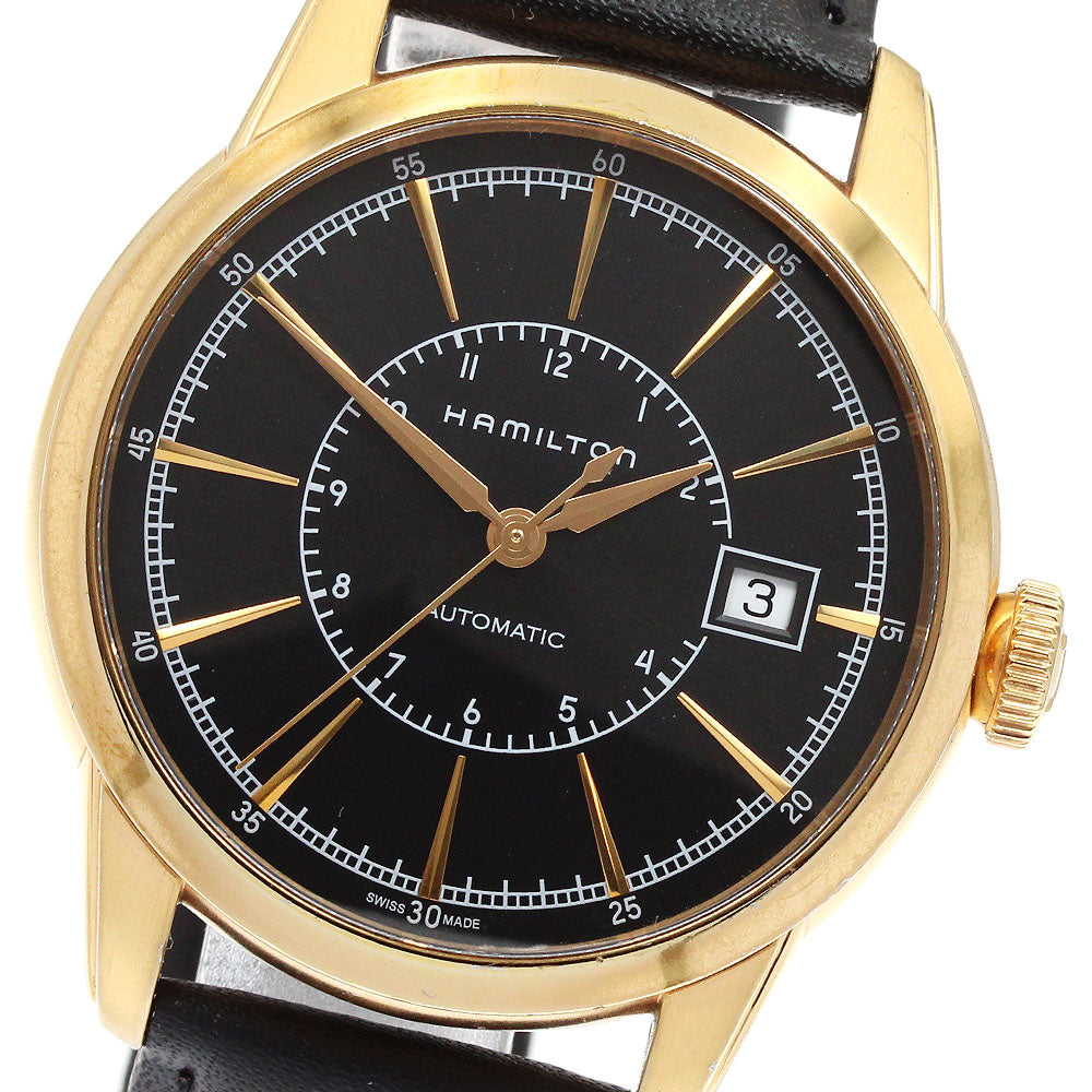HAMILTON american classic railroad H405550 black Dial Automatic Men's_938052
