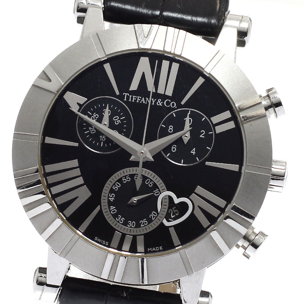 TIFFANY&Co. Atlas Z1301.32.11A10A71A Date Chronograph black Dial Quartz Ladies Watch_938056