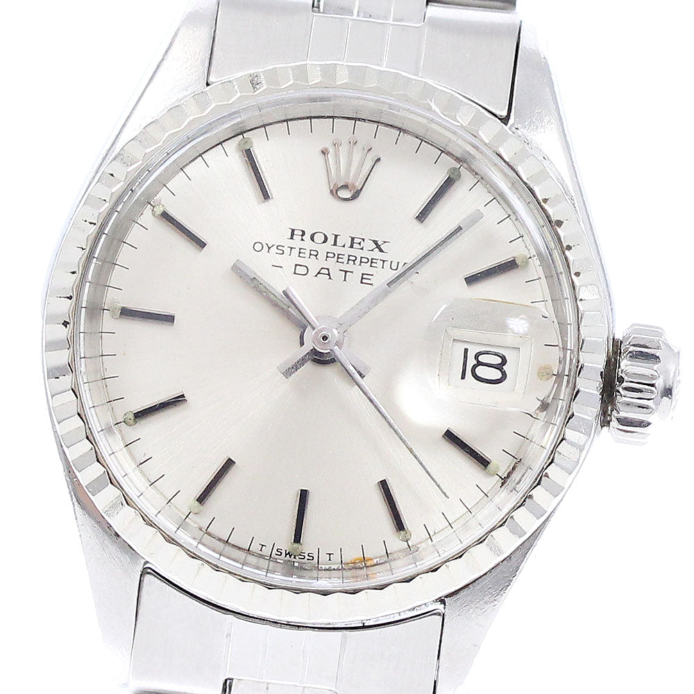 ROLEX Oyster perpetual date 6517 WG bezel Cal.1161 Automatic Ladies Watch_938072