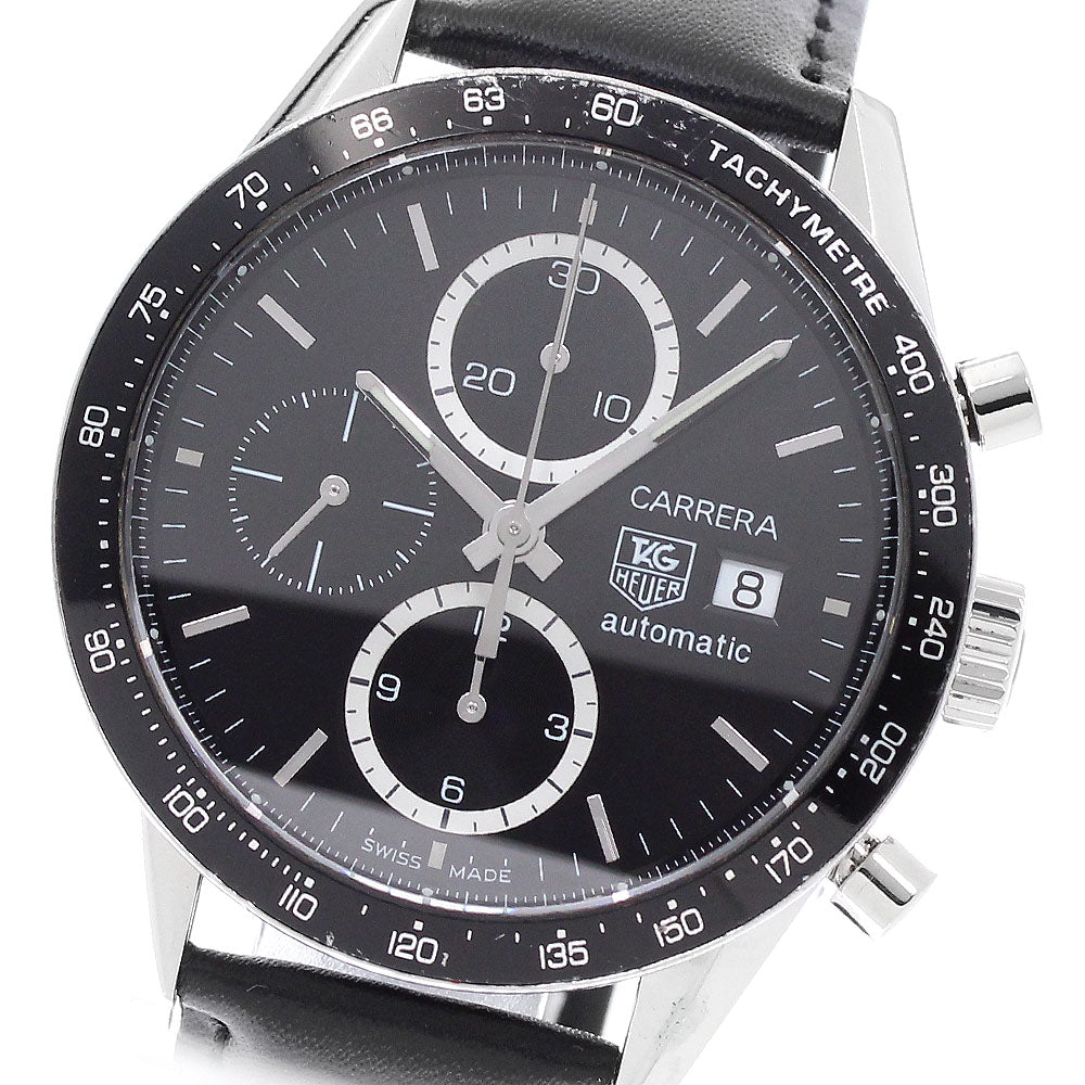 TAG HEUER Carrera CV2010-3 Chronograph Date Black Dial Automatic Men's _938074