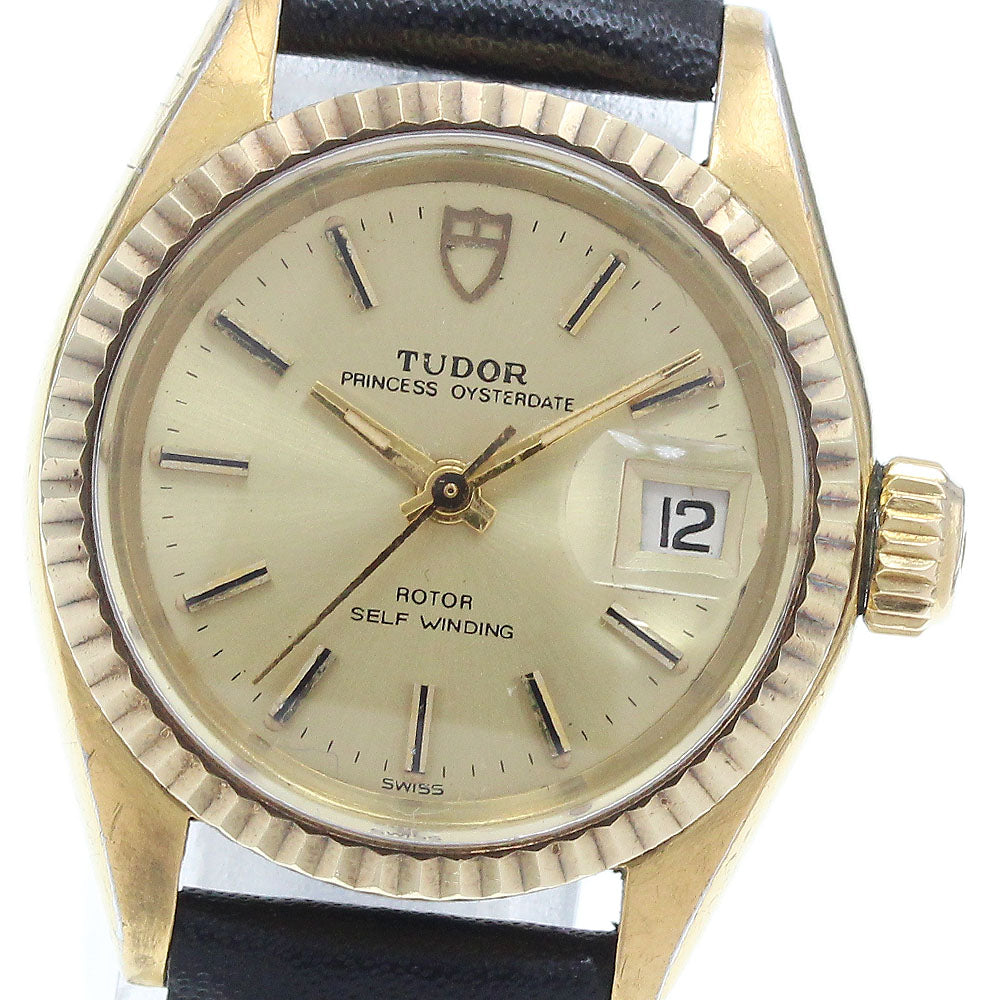 TUDOR Princess Oyster Date 92411 YG bezel gold Dial Automatic Ladies Watch_938080