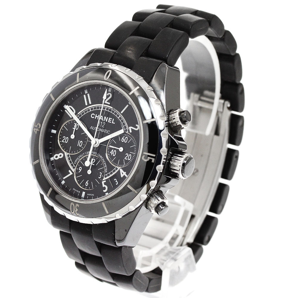 CHANEL J12 H0939 Black ceramic chronograph Automatic Men's Watch_938257