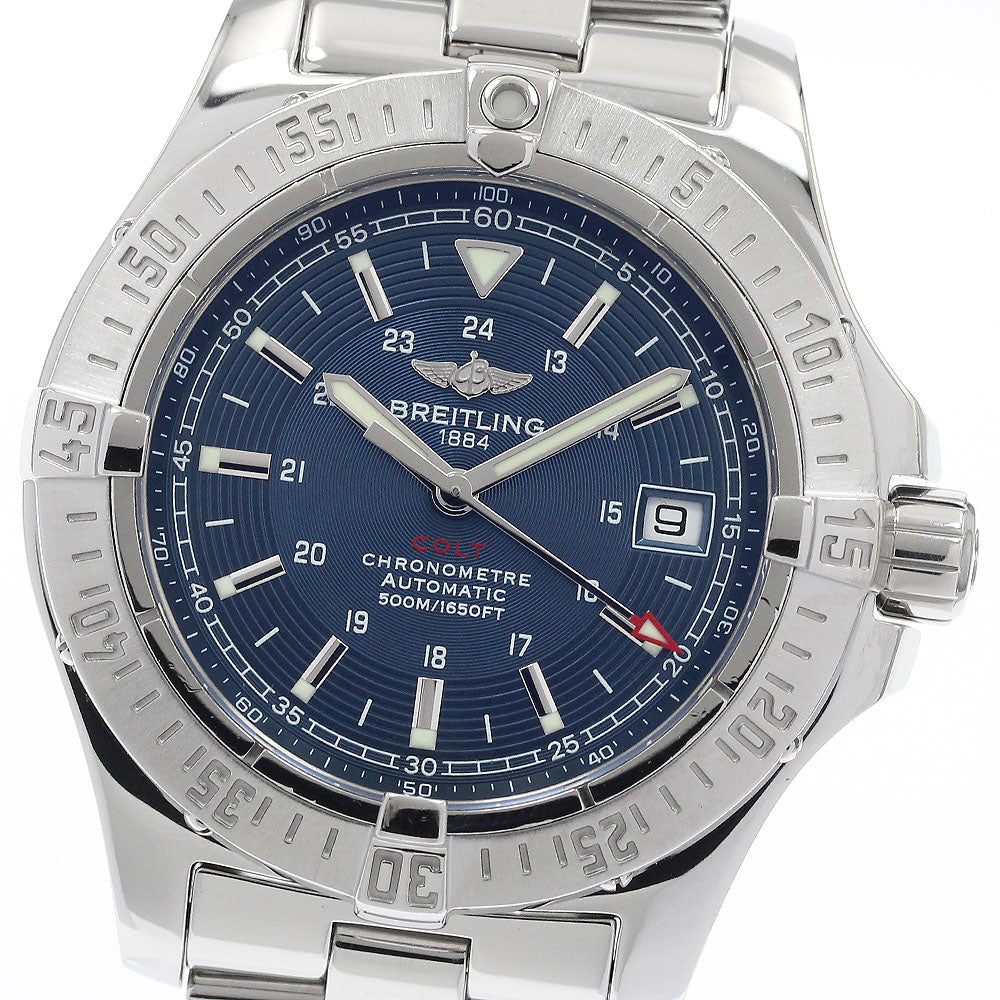 BREITLING Colt A17380 Date Navy Dial Automatic Men's Watch_938260